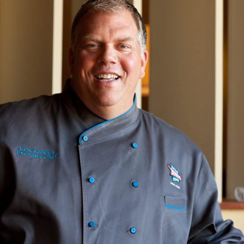 Kent Rathbun Chef Kent Rathbun in a dark blue Chef's jacket