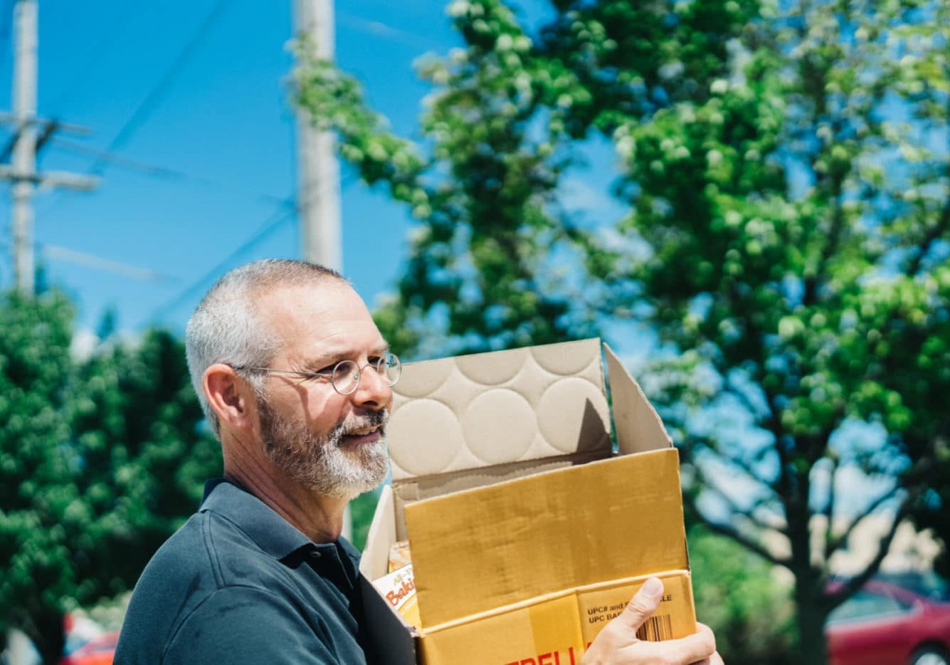 Man Carrying Box